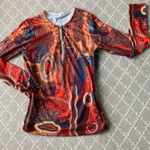 Multicolor top, poly, Size SM